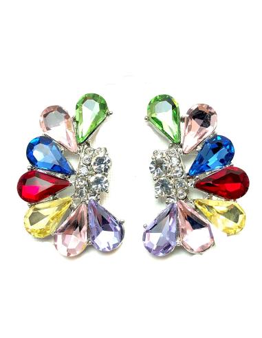 PENDIENTES MUJER DE FIESTA MULTICOLOR, BRILLO ESPECTACULAR PARA QUE LOS LUZCAS CON TU VESTIDO DE FIESTA O N