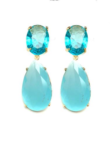 PENDIENTES MUJER AZULES EN ESTE BONITO TONO PARA COMPLETAR TU OUTFIT