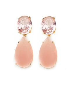 PENDIENTES  ROSAS EN ESTE BONITO TONO PARA COMPLETAR TU OUTFIT