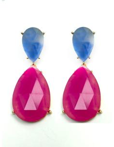 PENDIENTES MUJER LARGOS FUCSIAS PARA LLEVAR CON TU VESTIDO