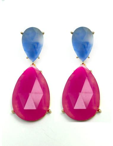 PENDIENTES MUJER LARGOS FUCSIAS PARA LLEVAR CON TU VESTIDO