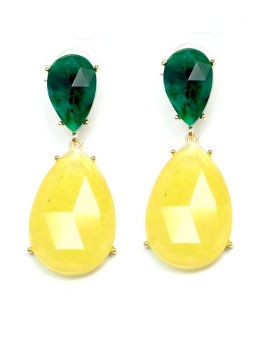 PENDIENTES MUJER  LARGOS AMARILLOS PARA LLEVAR CON TU VESTIDO