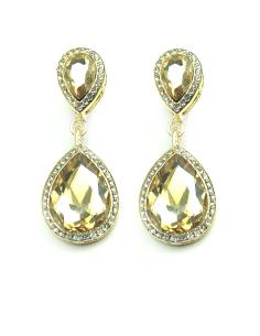 PENDIENTES  LAGRIMA  DE FIESTA DORADOS, PRECIOSOS PARA CONJUNTAR TU VESTIDO DE FIESTA O NOCHE