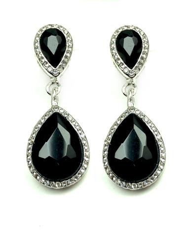 PENDIENTES LAGRIMA  DE FIESTA NEGROS, PRECIOSOS PARA CONJUNTAR TU VESTIDO DE FIESTA O NOCHE
