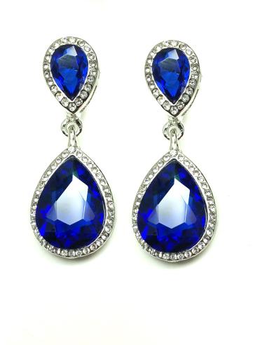 PENDIENTES LAGRIMA  DE FIESTA AZULONES, PRECIOSOS PARA CONJUNTAR TU VESTIDO DE FIESTA O NOCHE