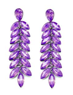 PENDIENTES LARGOS DE FIESTA MORADOS, IDEALES PARA LLEVAR CON TU VESTIDO DE FIESTA O NOCHE, ESTARAS PRECIOSA