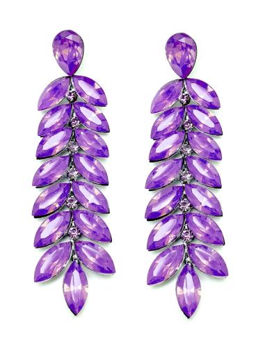 PENDIENTES LARGOS DE FIESTA MORADOS, IDEALES PARA LLEVAR CON TU VESTIDO DE FIESTA O NOCHE, ESTARAS PRECIOSA