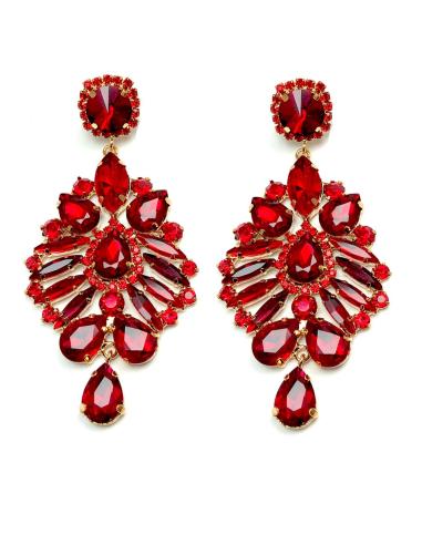PENDIENTES LARGOS DE FIESTA ROJOS, IDEALES PARA LLEVAR CON TU VESTIDO DE FIESTA O NOCHE, ESTARAS PRECIOSA