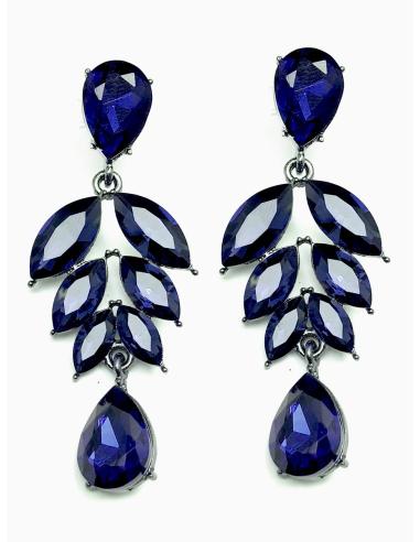 PENDIENTES MUJER DE FIESTA AZULES PARA COMBINAR CON TU VESTIDO