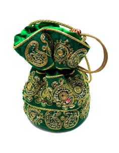 BOLSOS DE FIESTA LIMOSNERA VERDES CON BONITOS BORDADOS