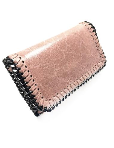 BOLSOS PIEL ROSA MAQUILLAJE CON CADENA IDEALES PARA LA NOCHE