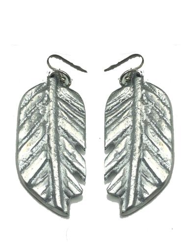 PENDIENTES PLATA PLUMA