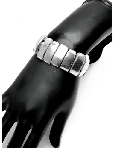 PULSERAS PLATA  RECTANGULOS