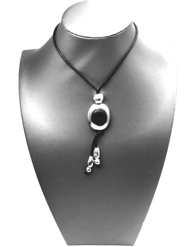 COLLARES MUJER PLATA CORTOS CON AVALORIOS