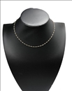 COLLARES BISUTERIA FINA CON CADENA Y BOLITAS BLANCAS