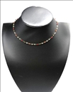 COLLARES BISUTERIA FINA CON CADENA Y BOLITAS ROJAS Y NARANJAS