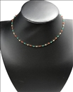 COLLARES BISUTERIA FINA CON CADENA Y BOLITAS MULTICOLOR