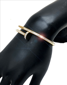PULSERAS DORADAS DE BISUTERIA FINA, CLAVO 2