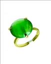 ANILLOS  MUJER CHAPADOS ORO EN VERDE, DISEÑO REDONDO