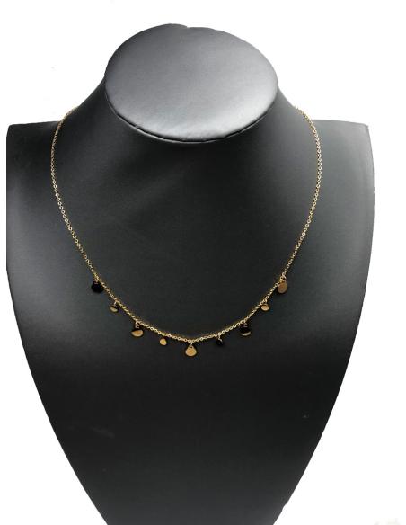 COLLARES CON COLGANTE DE CIRCULOS BAÑADO EN ORO