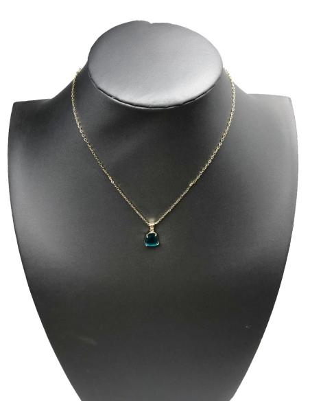 COLLARES BISUTERIA FINA CON COLGANTE PIEDRA OJO DE GATO AZUL