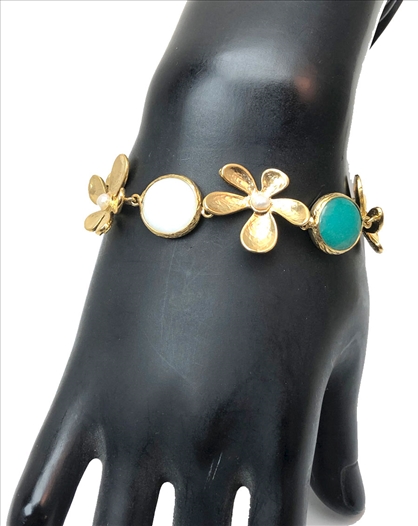 PULSERAS BAÑO DE ORO Y PIEDRAS...