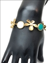 PULSERAS BAÑO DE ORO Y PIEDRAS NATURALES, TRABAJO ARTESANAL