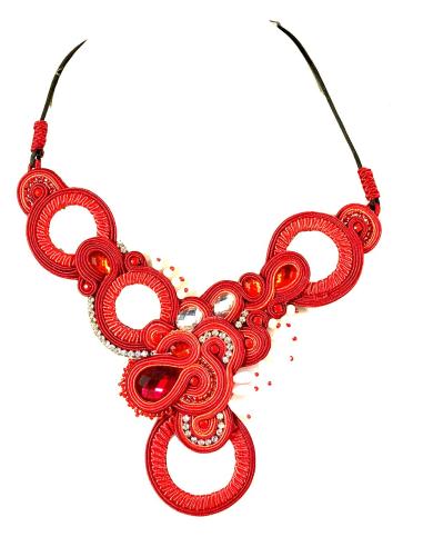 COLLARES MUJER BISUTERIA DE FIESTA ROJO QUEDAN ESPECTACULARES