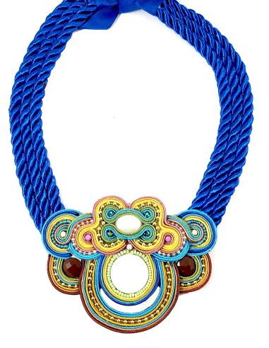 MUJER COLLARES CORTOS AZULONES HAND MADE