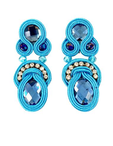 PENDIENTES DE FLAMENCA AZULES EL JARDIN DEL DESEO