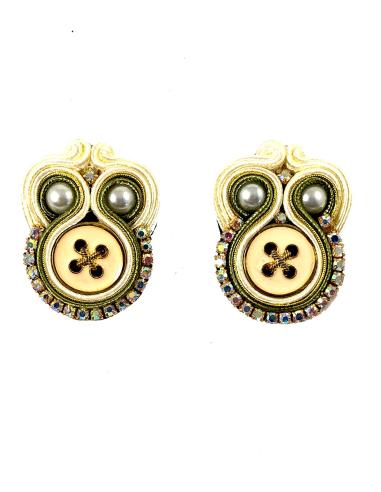 PENDIENTES ORIGINALES DE DISEÑO BEIGE ORIGINALES ONLINE
