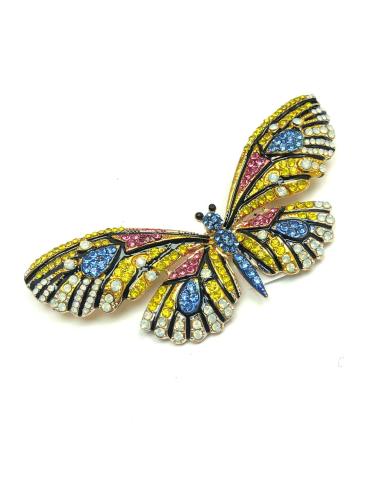 BROCHES ORIGINALES DE CRISTALES ESPECTACULARES MARIPOSAS MULTICOLOR