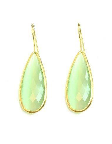 PENDIENTES DE PIEDRAS NATURALES VERDE AGUA