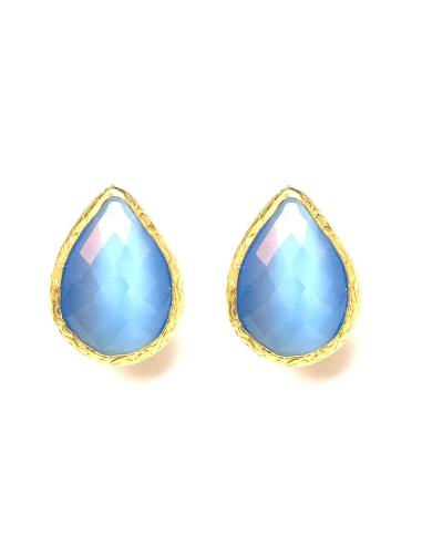PENDIENTES MUJER PEQUEÑOS AZULES FORMA DE LAGRIMA