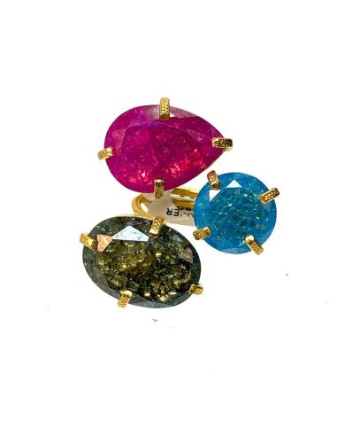 ANILLOS MUJER BAÑO DE ORO ESPECTACULAR COLORIDO PARA VESTIR SU MANO