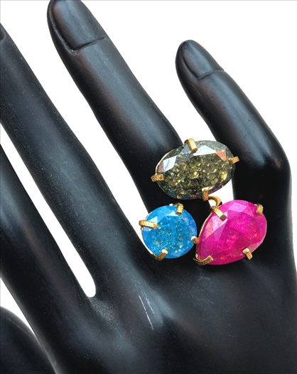 ANILLOS MUJER BAÑO DE ORO...