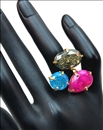 ANILLOS MUJER BAÑO DE ORO ESPECTACULAR COLORIDO PARA VESTIR SU MANO