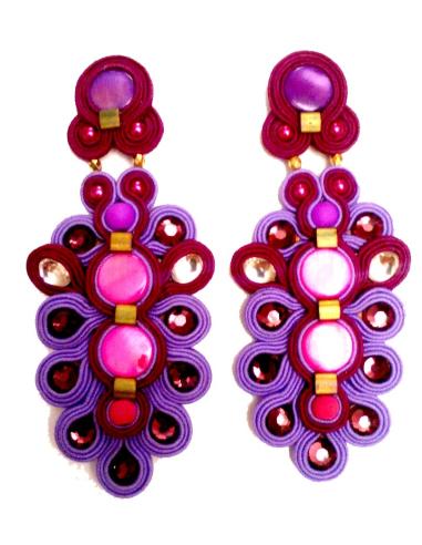 COMPRAR PENDIENTES FLAMENCA MORADOS