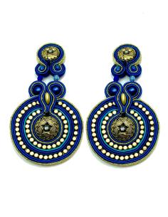 PENDIENTES LARGOS AZULES, TE QUEDARAN PRECIOSOS CON TU VESTIDO DE BODA O FIESTA
