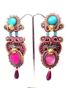 PENDIENTES FLAMENCA BUGAMBILLA