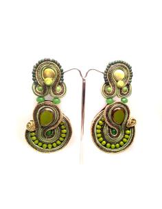 PENDIENTES FLAMENCA, MARCARAS LA DIFERENCIA DORADO Y VERDE
