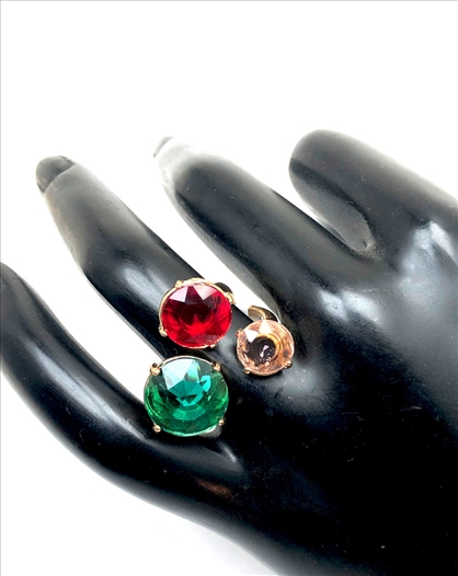 ANILOS DE BISUTERIA FINA VERDES CON...