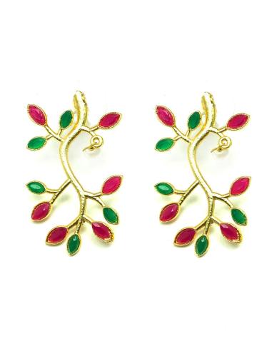 PENDIENTES PARA BODAS VERDES Y ROJOS ESPECIAL MADRINAS