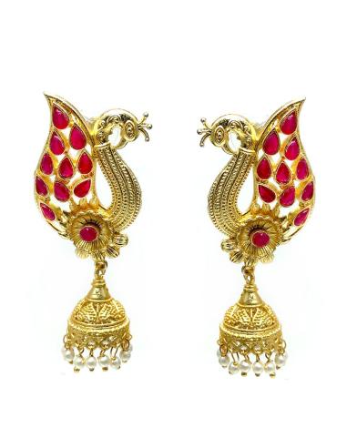 PENDIENTES LARGOS CON PIEDRAS NATURALES REPLICA DE JOYAS INDIAS