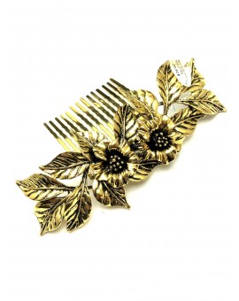 Imagen del producto TOCADOS BODAS Y PEINETAS DORADAS TONO ENVEJECIDO DECORADAS