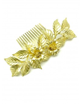 Imagen del producto TOCADOS BODAS Y PEINETAS DORADAS TONO MATE DECORADAS