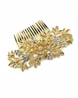 Imagen del producto TOCADOS BODAS Y PEINETAS DORADAS MUY VISTOSAS CON FLOR
