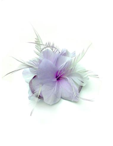 TOCADOS BODAS LILAS CON PLUMAS