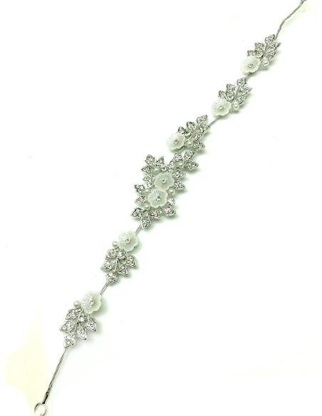 TOCADOS Y TIARAS PLATEADAS PARA BODAS CON DETALLES EN CRISTAL