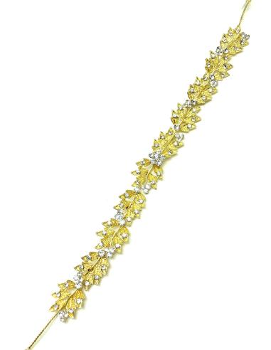 TOCADOS Y TIARAS EN DORADO PARA BODAS CON DETALLES EN CRISTAL